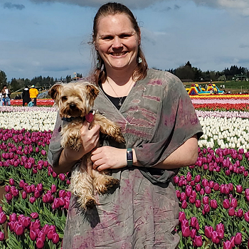 Dr. Carrie Casita with her dog