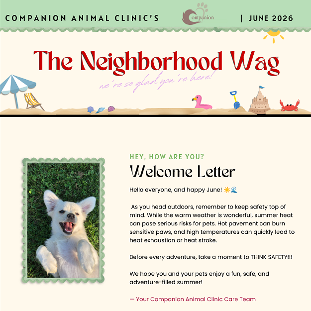 June 2026 Companion Animcal Clinic Newsletter Cover