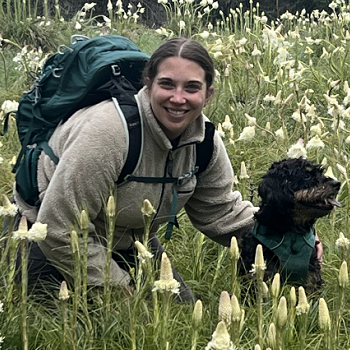 Dr. Katie Painter with her dog